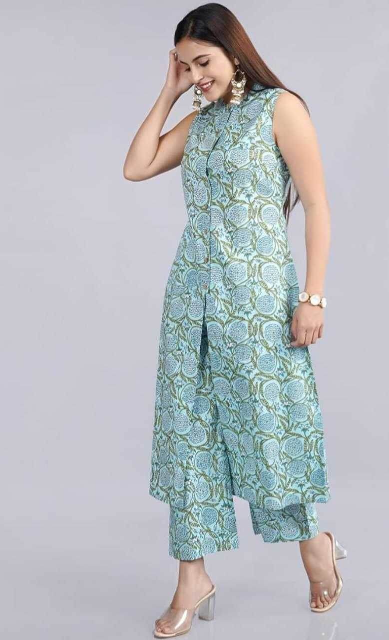 Cotton Casual Kurti With Bottom - MYLUXURY LANE ENTERPRISE